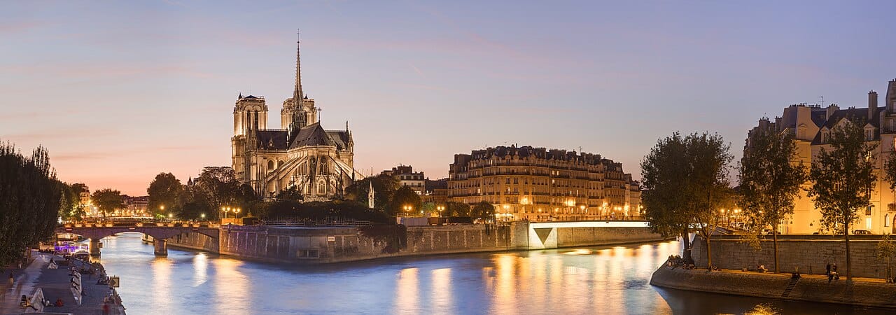 Notre-Dame cathedral on the Seine in Paris